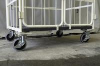 【販売終了】【アウトレット】俺のカゴ台車　アイボリー　W1100×D800×H1700　上下観音扉付き【限定1台】