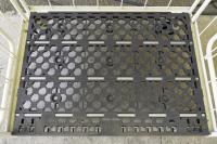 【販売終了】【アウトレット】俺のカゴ台車　アイボリー　W1100×D800×H1700　上下観音扉付き【限定1台】