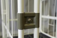 【販売終了】【アウトレット】俺のカゴ台車　アイボリー　W1100×D800×H1700　上下観音扉付き【限定1台】