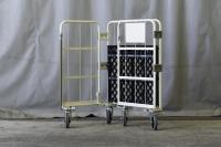 【販売終了】【アウトレット】 天使のカゴ台車 アイボリー W850×D650×H1100