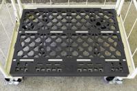 【販売終了】【アウトレット】 天使のカゴ台車 アイボリー W850×D650×H1100