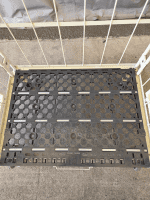 【セール対象品】【アウトレット】天使のカゴ台車BIG　アイボリー　W1100×D800×H1100　観音扉付き【軽量・小型カゴ台車】