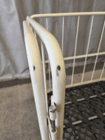 【セール対象品】【アウトレット】天使のカゴ台車BIG　アイボリー　W1100×D800×H1100　観音扉付き【軽量・小型カゴ台車】