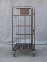 【販売終了】【受注生産品】俺のカゴ台車　ココアブラウン　W1100×D800×H1700　両面折りたたみ式【1ロット30台～】