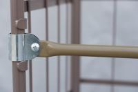 【販売終了】【受注生産品】俺のカゴ台車　ココアブラウン　W1100×D800×H1700　両面折りたたみ式【1ロット30台～】