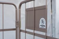 【販売終了】【受注生産品】俺のカゴ台車　ココアブラウン　W1100×D800×H1700　両面折りたたみ式【1ロット30台～】