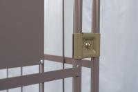 【販売終了】【受注生産品】俺のカゴ台車　ココアブラウン　W1100×D800×H1700　両面折りたたみ式【1ロット30台～】