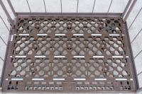 【販売終了】【受注生産品】俺のカゴ台車　ココアブラウン　W1100×D800×H1700　両面折りたたみ式【1ロット30台～】