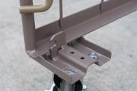 【販売終了】【受注生産品】俺のカゴ台車　ココアブラウン　W1100×D800×H1700　両面折りたたみ式【1ロット30台～】