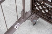 【販売終了】【受注生産品】俺のカゴ台車　ココアブラウン　W1100×D800×H1700　両面折りたたみ式【1ロット30台～】