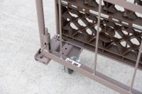 【販売終了】【受注生産品】俺のカゴ台車　ココアブラウン　W1100×D800×H1700　両面折りたたみ式【1ロット30台～】