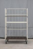 【受注生産品】俺のカゴ台車　アイボリー　W1100×D800×H1700　中間棚一体型【1ロット30台～】