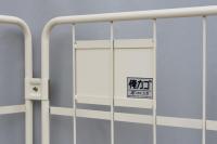 【受注生産品】俺のカゴ台車　アイボリー　W1100×D800×H1700　中間棚一体型【1ロット30台～】