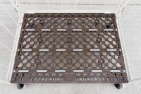 【受注生産品】俺のカゴ台車　アイボリー　W1100×D800×H1700　中間棚一体型【1ロット30台～】