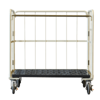 【受注生産品】天使のカゴ台車BIG　アイボリー　W1100×D800×H1100【軽量・小型カゴ台車】【1ロット30台～】