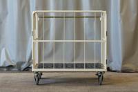 【受注生産品】天使のカゴ台車BIG　アイボリー　W1100×D800×H1100【軽量・小型カゴ台車】【1ロット30台～】