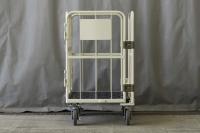 【受注生産品】天使のカゴ台車　アイボリー　W850×D650×H1100　観音扉付き【軽量・小型カゴ台車】【1ロット30台～】