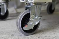 【受注生産品】天使のカゴ台車　アイボリー　W850×D650×H1100　観音扉付き【軽量・小型カゴ台車】【1ロット30台～】