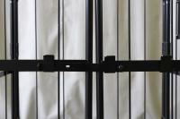 【受注生産品】天使のカゴ台車　ブラック　W850×D650×H1100　観音扉付き【軽量・小型カゴ台車】【1ロット30台～】