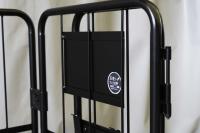 【受注生産品】天使のカゴ台車　ブラック　W850×D650×H1100　観音扉付き【軽量・小型カゴ台車】【1ロット30台～】