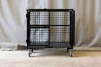 【販売終了】【受注生産品】天使のセキュリティカゴ台車BIG　ブラック　W1100×D840×H1134【軽量・小型カゴ台車】【1ロット30台～】