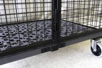 【販売終了】【受注生産品】天使のセキュリティカゴ台車BIG　ブラック　W1100×D840×H1134【軽量・小型カゴ台車】【1ロット30台～】