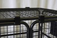 【販売終了】【受注生産品】天使のセキュリティカゴ台車BIG　ブラック　W1100×D840×H1134【軽量・小型カゴ台車】【1ロット30台～】