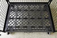 【販売終了】【受注生産品】天使のセキュリティカゴ台車BIG　ブラック　W1100×D840×H1134【軽量・小型カゴ台車】【1ロット30台～】