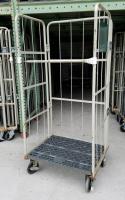 【販売終了】【美品中古】カゴ台車　W800×D600×H1700　本宏製作所製【大量注文割引あり】