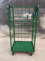 【販売終了】【美品中古】カゴ台車　W850×D650×H1700　本宏製作所製　床板鉄製