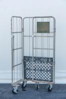 【販売終了】【中古】カゴ台車　W800×D600×H1700　本宏製作所製