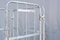 【販売終了】【中古】カゴ台車　W800×D600×H1700　本宏製作所製　シルバー