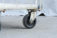 【販売終了】【中古】カゴ台車　W800×D600×H1700　本宏製作所製　シルバー