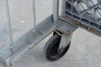 【販売終了】【中古】カゴ台車　W800×D600×H1700　本宏製作所製　シルバー