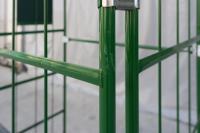 【販売終了】【中古】カゴ台車　W1100×D800×H1700　本宏製作所製　グリーン