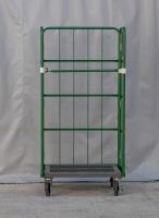 【販売終了】【中古】カゴ台車　W850×D650×H1700　本宏製作所製　グリーン【限定1台！】