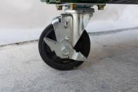 【販売終了】【中古】カゴ台車　W850×D650×H1700　本宏製作所製　グリーン【限定1台！】