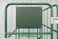 【販売終了】【中古】カゴ台車　W850×D650×H1700　本宏製作所製　グリーン【限定1台！】