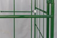 【販売終了】【中古】カゴ台車　W850×D650×H1700　本宏製作所製　グリーン【限定1台！】