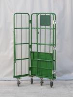 【販売終了】【中古】カゴ台車　W800×D600×H1700　本宏製作所製　床板鉄製【限定1台！】