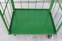 【販売終了】【中古】カゴ台車　W800×D600×H1700　本宏製作所製　床板鉄製【限定1台！】