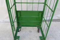 【販売終了】【中古】カゴ台車　W800×D600×H1700　本宏製作所製　床板鉄製【限定1台！】
