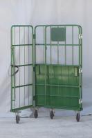 【販売終了】【中古】カゴ台車　W1000×D800×H1700　本宏製作所製　床板鉄製【限定1台！】