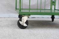 【販売終了】【中古】カゴ台車　W1000×D800×H1700　本宏製作所製　床板鉄製【限定1台！】