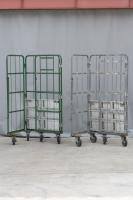 【販売終了】【中古】カゴ台車　W850×D650×H1700　本宏製作所製　カラー混在【限定2台！】