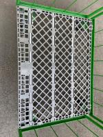 【販売終了】【中古】カゴ台車　W1100×D800×H1700　本宏製作所製　グリーン