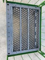 【販売終了】【中古】カゴ台車　W1100×D800×H1700　本宏製作所製　グリーン【限定1台！】