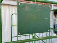 【販売終了】【中古】カゴ台車　W1100×D800×H1700　本宏製作所製　グリーン【限定1台！】