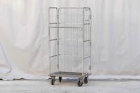 【販売終了】【中古】カゴ台車　W800×D600×H1700　本宏製作所製　シルバー