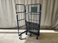 【販売終了】【中古】カゴ台車　W850×D650×H1700　本宏製作所製【限定1台！】